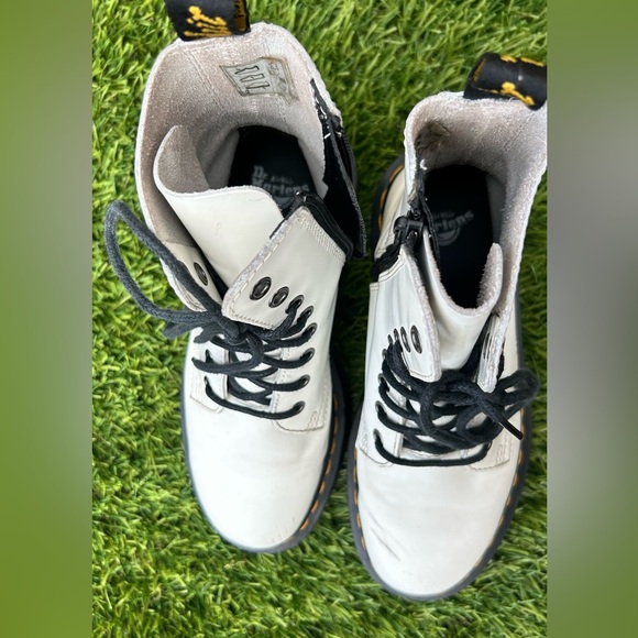 Dr. Martens White Air Wair Jadon Polished Smooth Boot SZ 7 - Picture 2 of 14